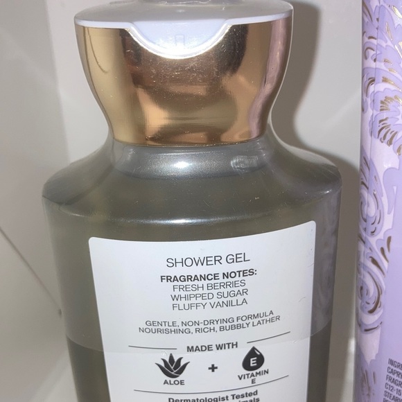 3X NEW Bath & Body Works Shower Gel & Body Cream SET Whipped Berry Meringue - Picture 5 of 6